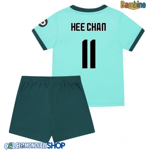 Maglie da calcio Wolves Hee-chan Hwang #11 Seconda Maglia Bambino 2025-26 Manica Corta + Pantaloni corti)